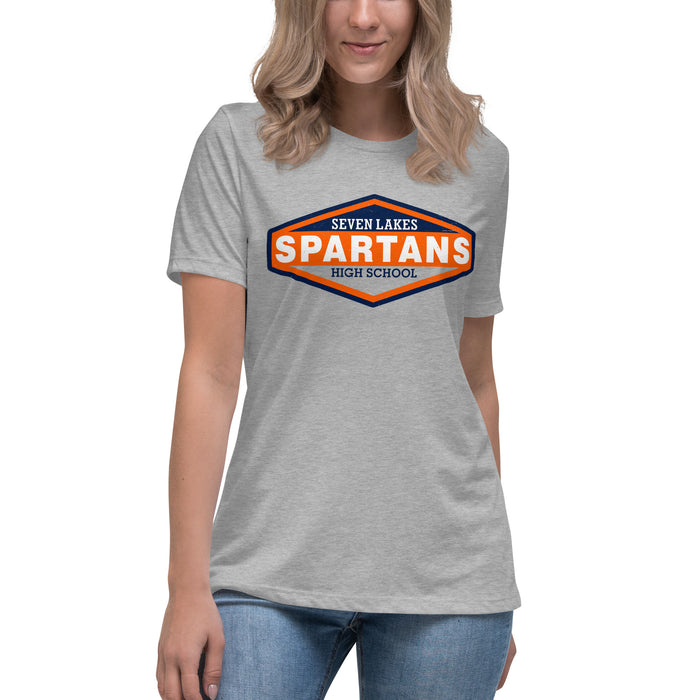 Seven Lakes High School Spartans Grey Women's T-shirt 009