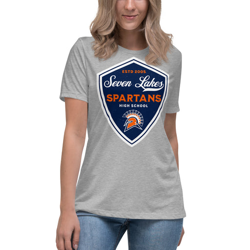 Seven Lakes High School Spartans Grey Women's T-shirt 225