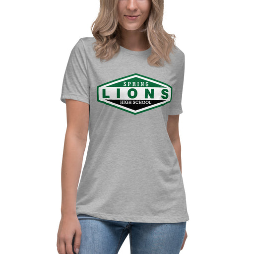 Spring High School Lions Women's Grey Relaxed T-shirt 009