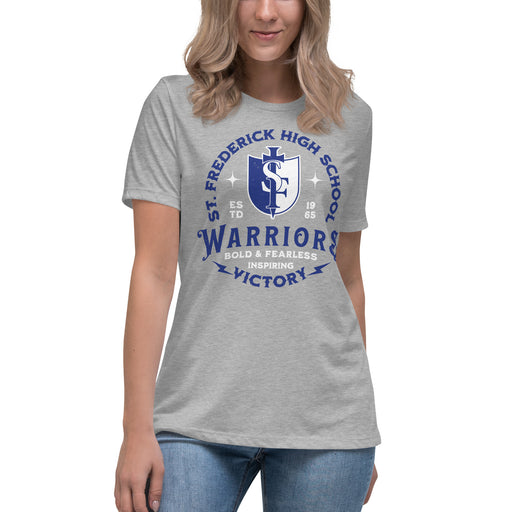 St. Frederick High School Warriors Grey Women's T-shirt 206