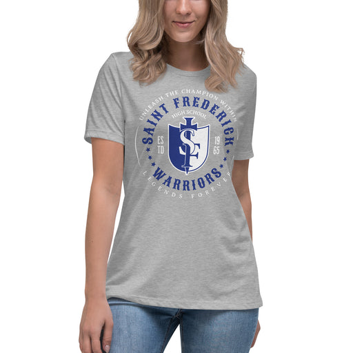 St. Frederick High School Warriors Grey Women's T-shirt 214