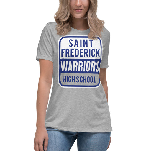 St. Frederick High School Warriors Grey Women's T-shirt 001