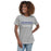 Woman wearing St. Frederick High School Warriors Grey Women's T-shirt 024 