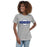 Woman wearing St. Frederick High School Warriors Grey Women's T-shirt 011