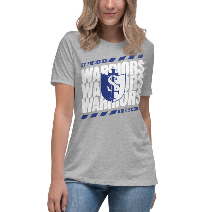 St. Frederick High School Warriors Grey Women's T-shirt 223