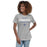 Woman wearing St. Frederick High School Warriors Grey Women's T-shirt 003