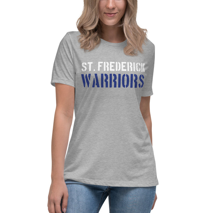 St. Frederick High School Warriors Grey Women's T-shirt 017