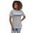 Woman wearing St. Frederick High School Warriors Grey Women's T-shirt 017