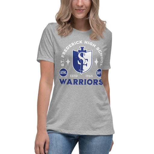 St. Frederick High School Warriors Grey Women's T-shirt 208