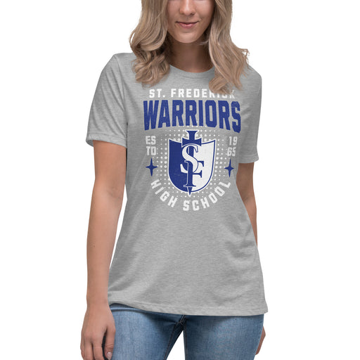 St. Frederick High School Warriors Grey Women's T-shirt 204