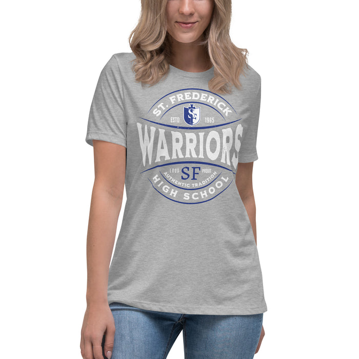 St. Frederick High School Warriors Grey Women's T-shirt 218