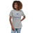 Woman wearing Taylor High School Mustangs Women's Grey T-shirt 017