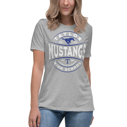 Taylor High School Mustangs Women's Grey T-shirt 218