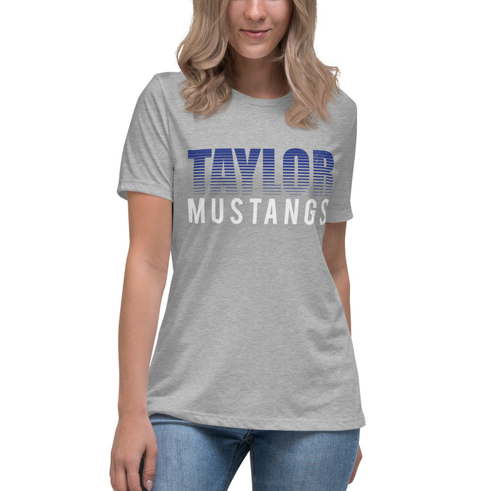 Taylor High School Mustangs Women's Grey T-shirt 024