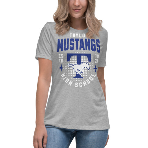 Taylor High School Mustangs Women's Grey T-shirt 204