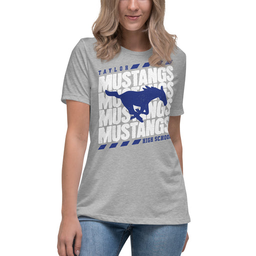 Taylor High School Mustangs Women's Grey T-shirt 223