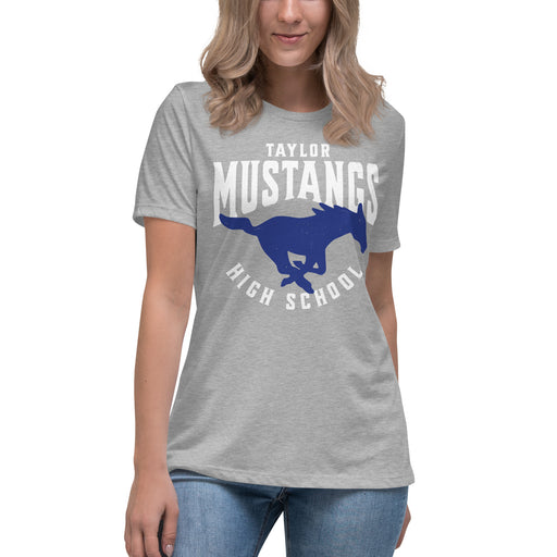 Taylor High School Mustangs Women's Grey T-shirt 213