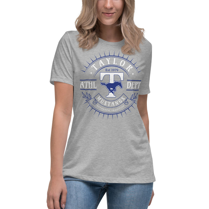 Taylor High School Mustangs Women's Grey T-shirt 201