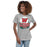 Woman wearing The Woodlands High School Highlanders Athletic Grey Women's T-shirt 201