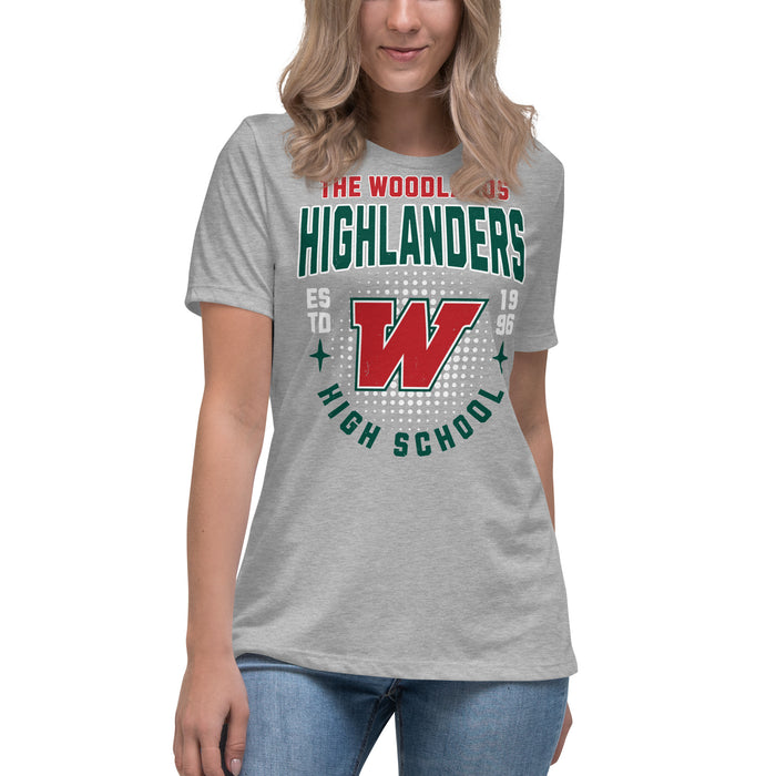 The Woodlands High School Highlanders Athletic Grey Women's T-shirt 203