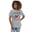 Woman wearing The Woodlands High School Highlanders Athletic Grey Women's T-shirt 203