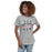 Woman wearing The Woodlands High School Highlanders Athletic Grey Women's T-shirt 205