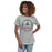 Woman wearing The Woodlands High School Highlanders Athletic Grey Women's T-shirt 209