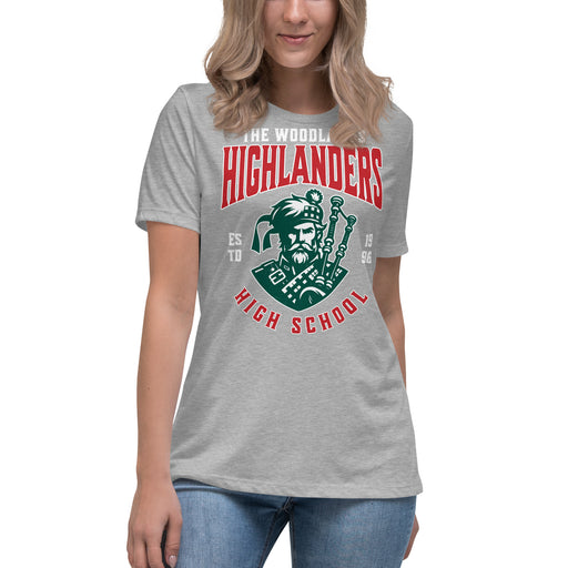 The Woodlands High School Highlanders Athletic Grey Women's T-shirt 212