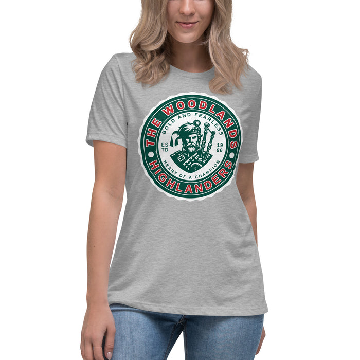 The Woodlands High School Highlanders Athletic Grey Women's T-shirt 215