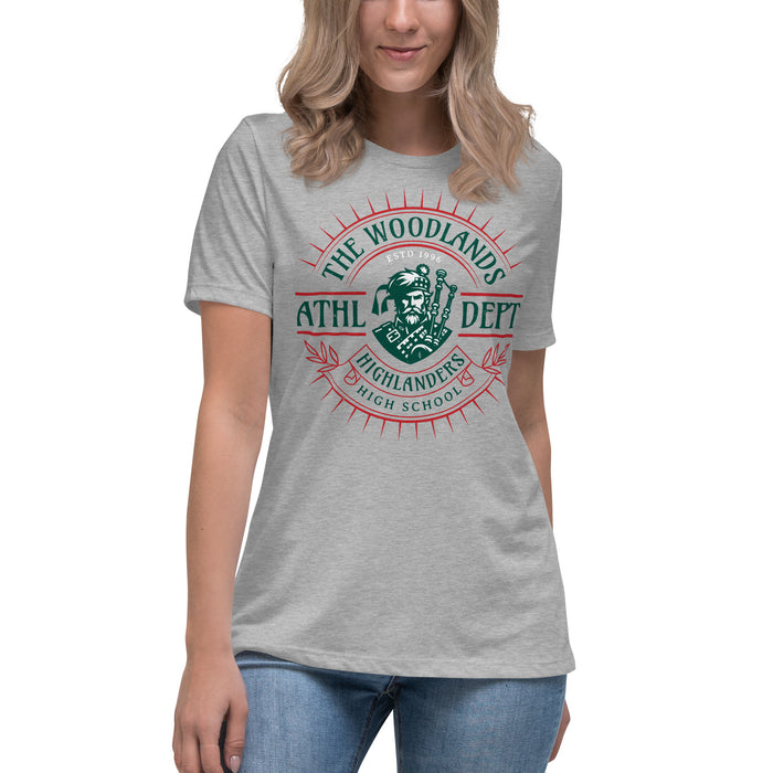 The Woodlands High School Highlanders Athletic Grey Women's T-shirt 220