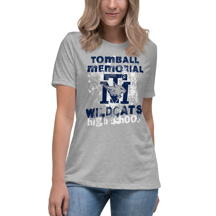 Tomball Memorial High School Wildcats Women's Grey T-shirt 205