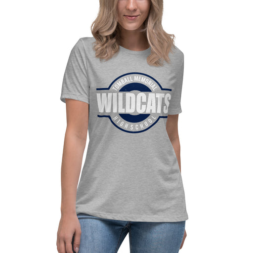 Tomball Memorial High School Wildcats Women's Grey T-shirt 011