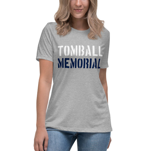 Tomball Memorial High School Wildcats Women's Grey T-shirt 017