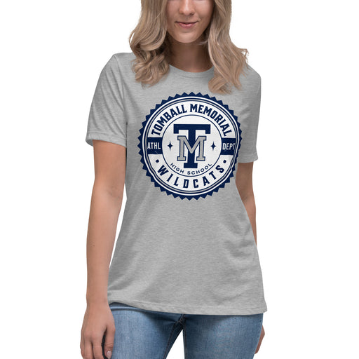 Tomball Memorial High School Wildcats Women's Grey T-shirt 203