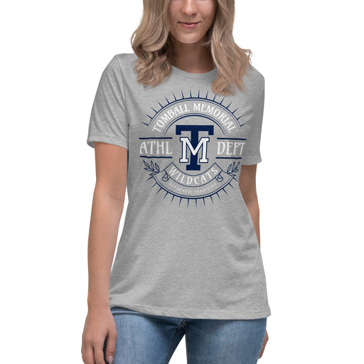 Tomball Memorial High School Wildcats Women's Grey T-shirt 201