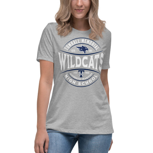 Tomball Memorial High School Wildcats Women's Grey T-shirt 223