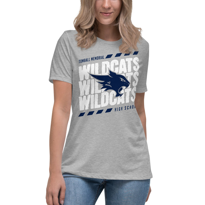 Tomball Memorial High School Wildcats Women's Grey T-shirt 223