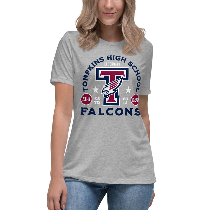 Tompkins High School Falcons Women's Grey T-shirt 208