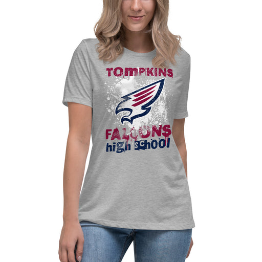 Tompkins High School Falcons Women's Grey T-shirt 205