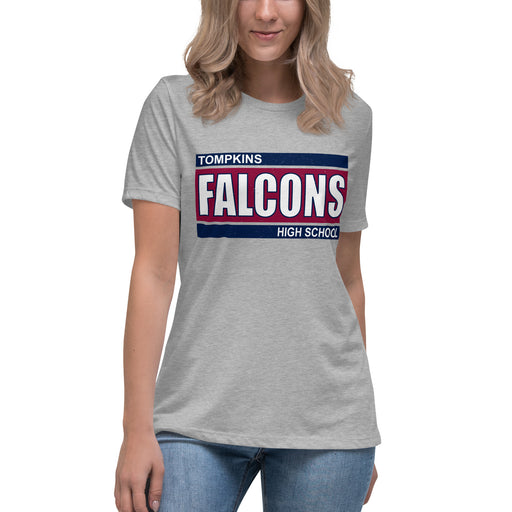 Tompkins High School Falcons Women's Grey T-shirt 098