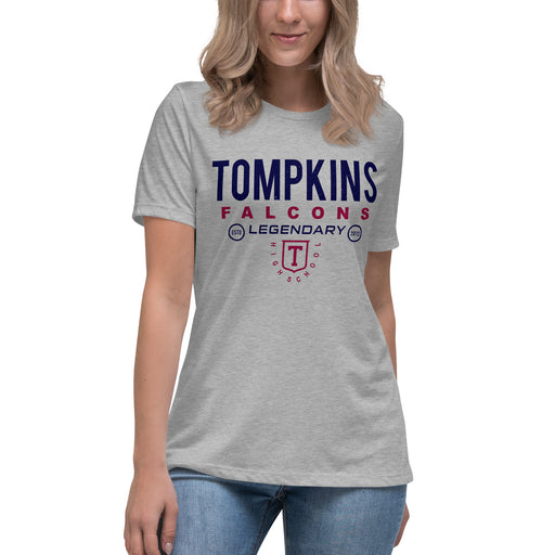 Tompkins High School Falcons Women's Grey T-shirt 003