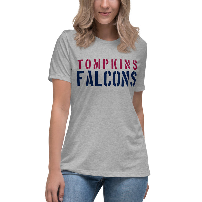 Tompkins High School Falcons Women's Grey T-shirt 017