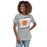 Woman wearing United High School Longhorns Women's Grey T-shirt 223