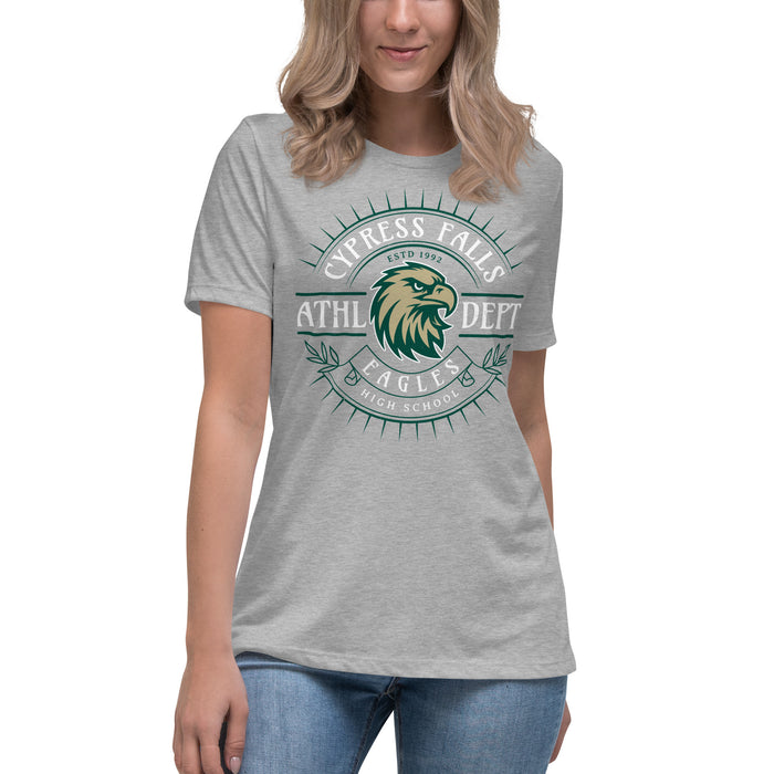 Cypress Falls High School Eagles Women's Heather Grey T-shirt 201