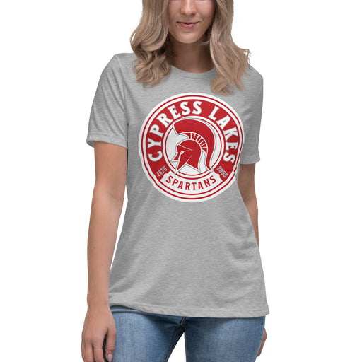 Cypress Lakes High School Spartans Heather Grey Women's T-shirt 220