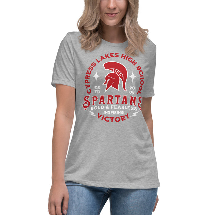 Cypress Lakes High School Spartans Heather Grey Women's T-shirt 206