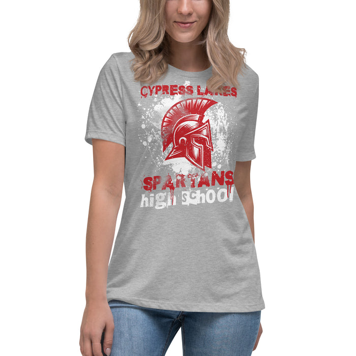 Cypress Lakes High School Spartans Heather Grey Women's T-shirt 205