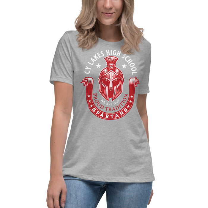 Cypress Lakes High School Spartans Heather Grey Women's T-shirt 229