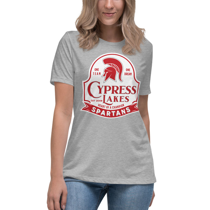 Cypress Lakes High School Spartans Heather Grey Women's T-shirt 219