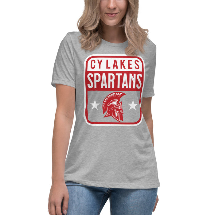 Cypress Lakes High School Spartans Heather Grey Women's T-shirt 001